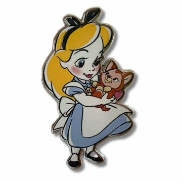 Alice in Wonderland Disney Animators’ Collection Paris Pin – Baby Alice with Cat – Disney Trading Pin