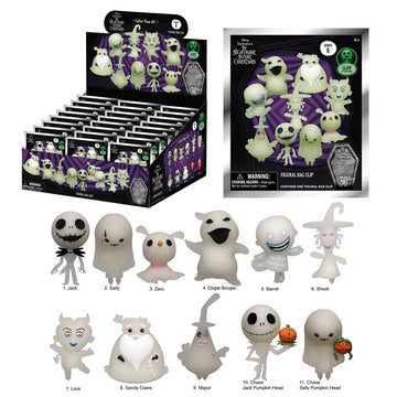 Disney Tim Burton’s The Nightmare Before Christmas Series 8 Glow in the Dark Bag Clip Collectible Blind Bag