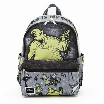 Disney Oogie Boogie Man Mini Backpack – 13" Nightmare Before Christmas Bag with Jack, Sally, & This Is Halloween