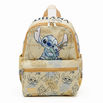 Stitch Mini Backpack – 13” Disney Nylon Bag with Angel & Scrump, Lilo and Stitch Live-Action & Original-Inspired Design
