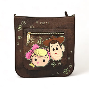 WondaPop x Disney Pixar Animation Toy Story - Bo Peep & Woody Vegan Leather Crossbody/ Shoulder Bag (9.5 x9.5)