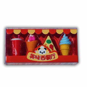 Kawaii Food Eraser Set – Cute Rebuildable Erasers for School & Back to School Supplies