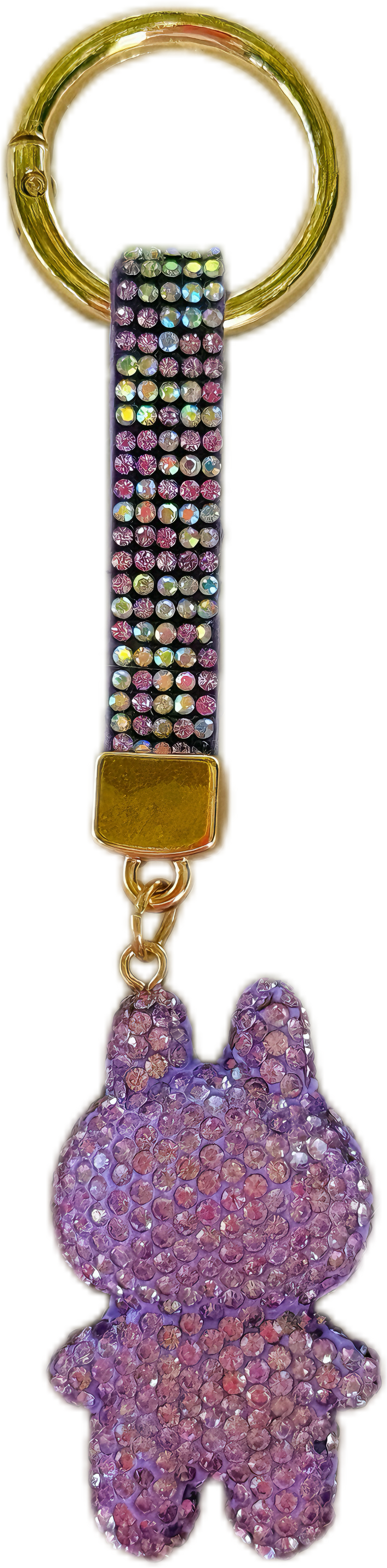 Rhinestone Labubu Bag Charm Keychain – Popmart Labubu Doll Collectible Purse Accessory, Fashion Women Labubu Bag Charm, Backpack & Handbag Charms with Tassels