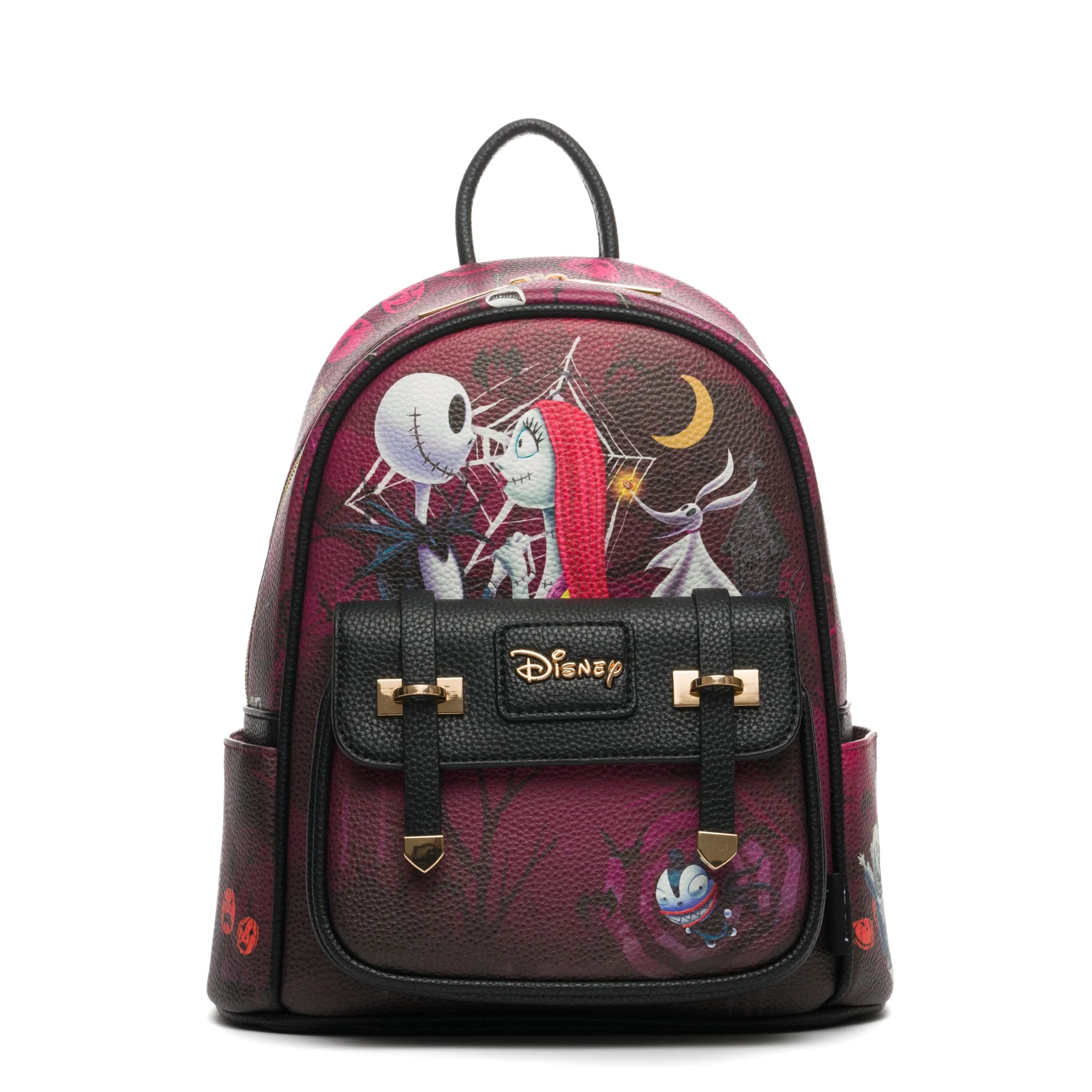The Nightmare Before Christmas Mini Backpack – Jack Skellington, Sally & Zero | Vegan Leather Small Backpack Purse for Adults by WondaPop