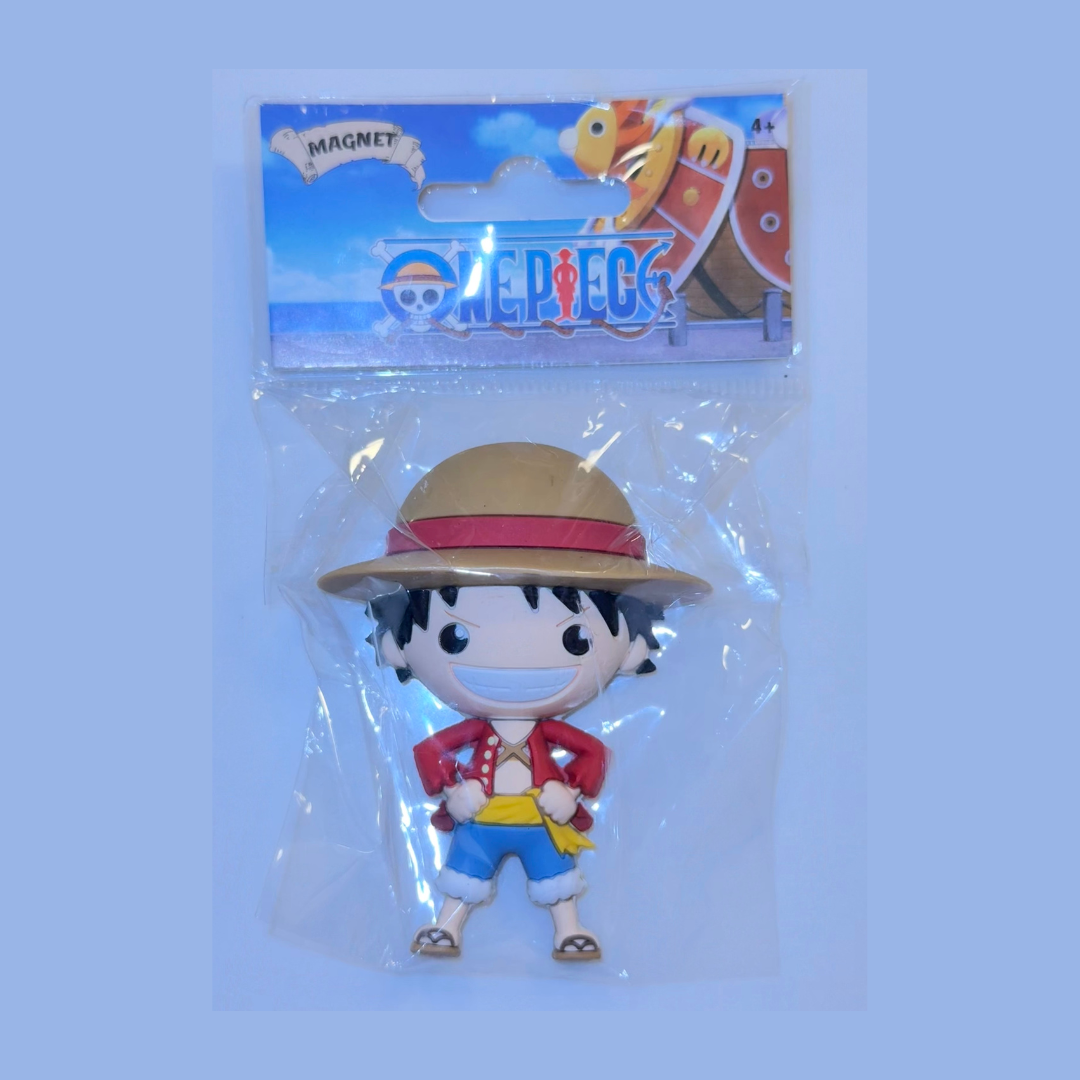 Luffy One Piece 3D Monogram Magnet | Monkey D Luffy Merch Anime Aesthetic Decorative Magnet for Fridge