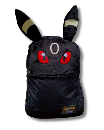 Pokémon GO Umbreon Plush Faux Fur Backpack – Eeveelution Mini Backpack for Women, Kids & Pokémon Fans | Pokémon Merch & School Travel Bag