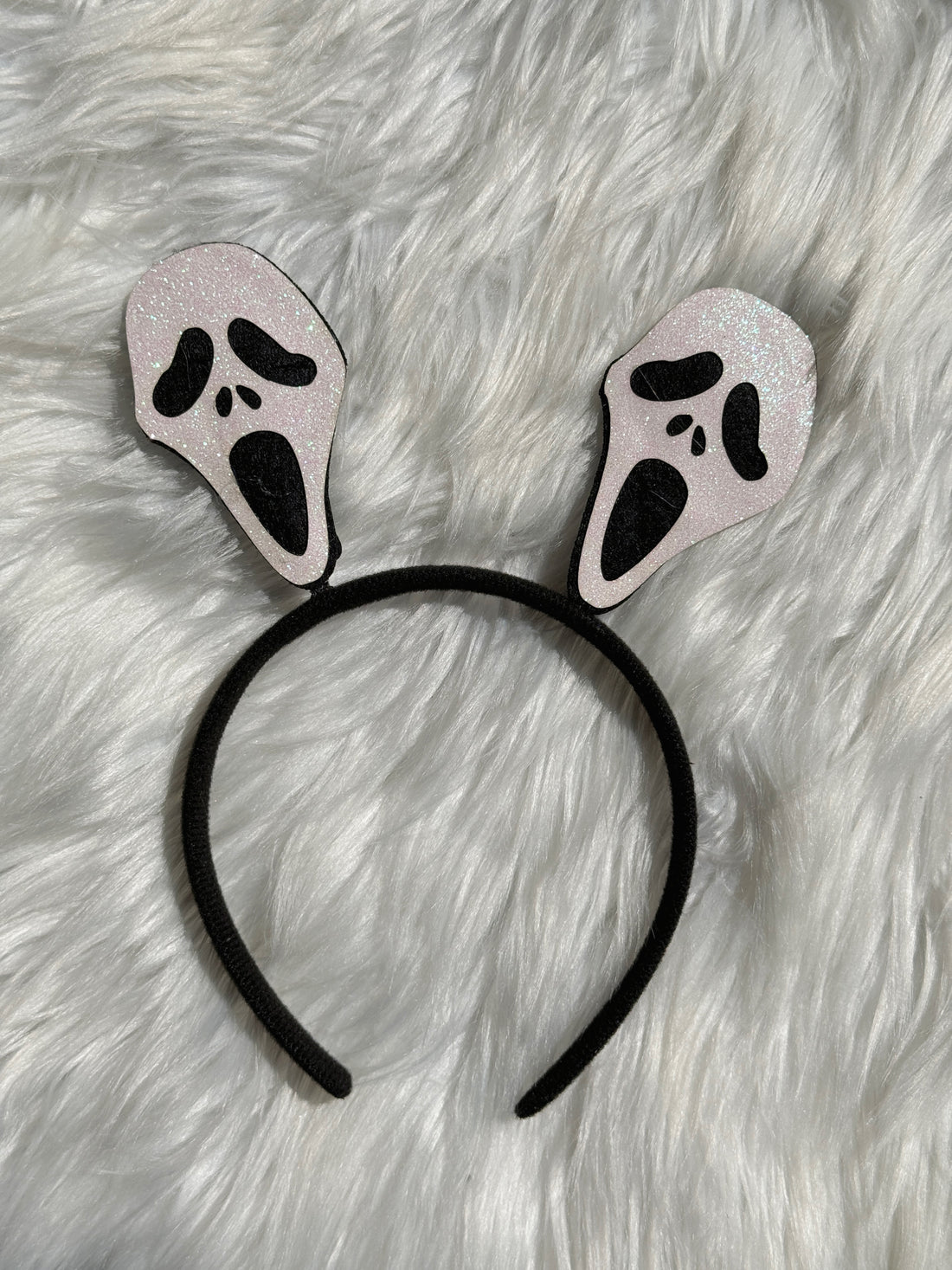 Scream Glitter Halloween Headband – Scary Movie Costume Accessory & Halloween Decor for Adults & Kids