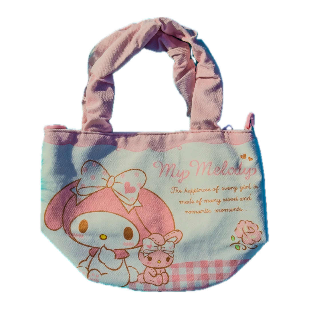 Sanrio Mini Tote Bag with Adjustable Strap – Pochacco, Kuromi, Cinnamoroll & My Melody