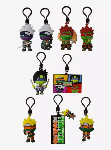 Teenage Mutant Ninja Turtles x Naruto Blind Bag Clip | Anime Blind Bag Keychain | Bag Accessories & Purse Charms