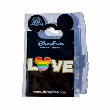 Disney Parks Love Rainbow Mickey Pin | Pride Month LGBTQ & LGBTQ Ally Disney Pin Collectible