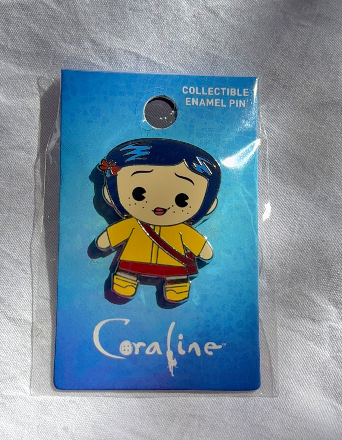 Coraline Raincoat Enamel Pin – Officially Licensed Cute Hard Enamel Pins for Backpack & Hats