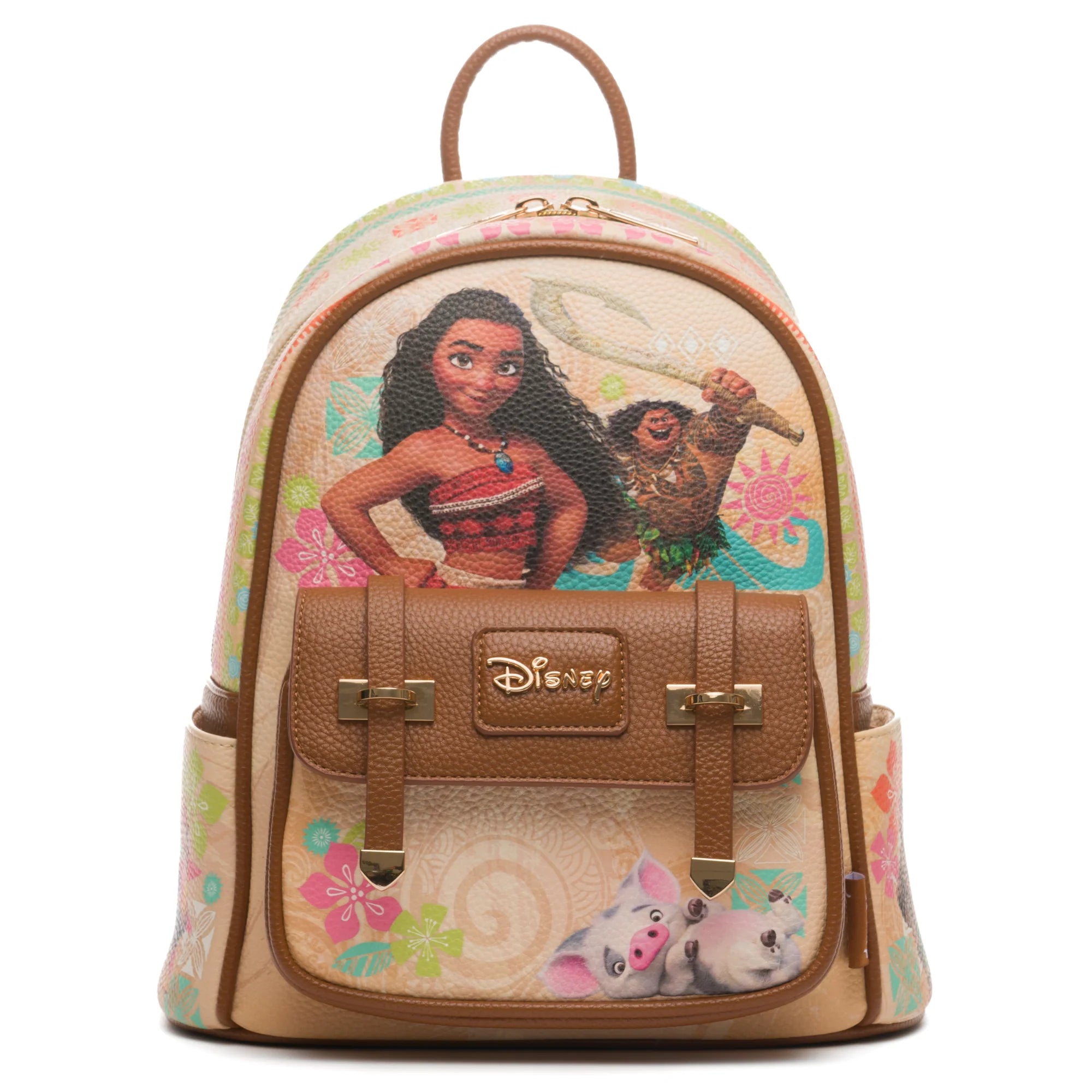 Moana & Maui Faux Leather Mini Backpack – Disney Travel Bag for Women, Teens & Girls