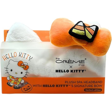 The Crème Shop Hello Kitty Candy Corn Halloween Spa Headband | Sanrio Hair Accessories, Cute Plush Holiday Gift