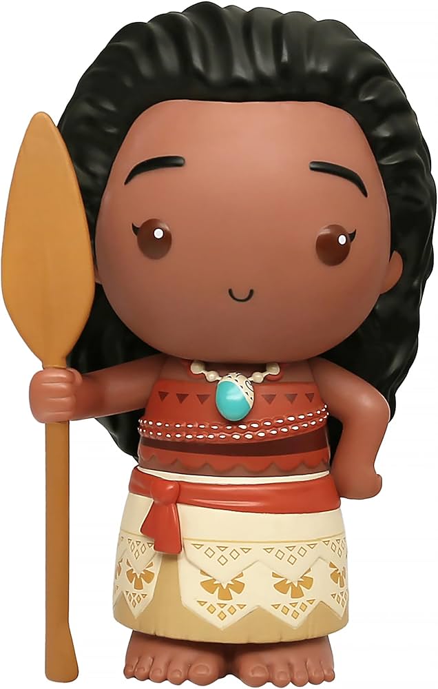 Disney’s Moana PVC Coin Bank with Paddle – Unique Disney Princess Piggy Bank for Kids & Adults