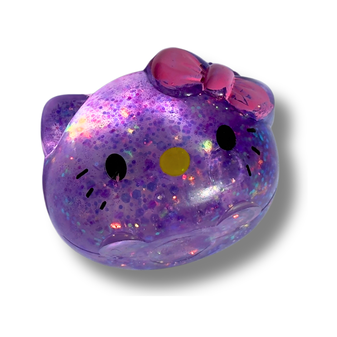 Hello Kitty Clear Glitter Squishy Toy – Kawaii Taba Squishy Sensory Fidget Toy