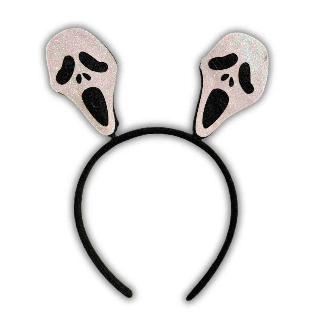 Scream Glitter Halloween Headband – Scary Movie Costume Accessory & Halloween Decor for Adults & Kids