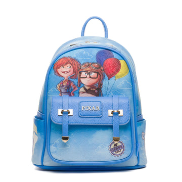 Disney UP Movie Mini Backpack – Faux Leather Carl & Ellie House Bag | Pixar Small Travel Backpack for Women, Girls, & Collectors