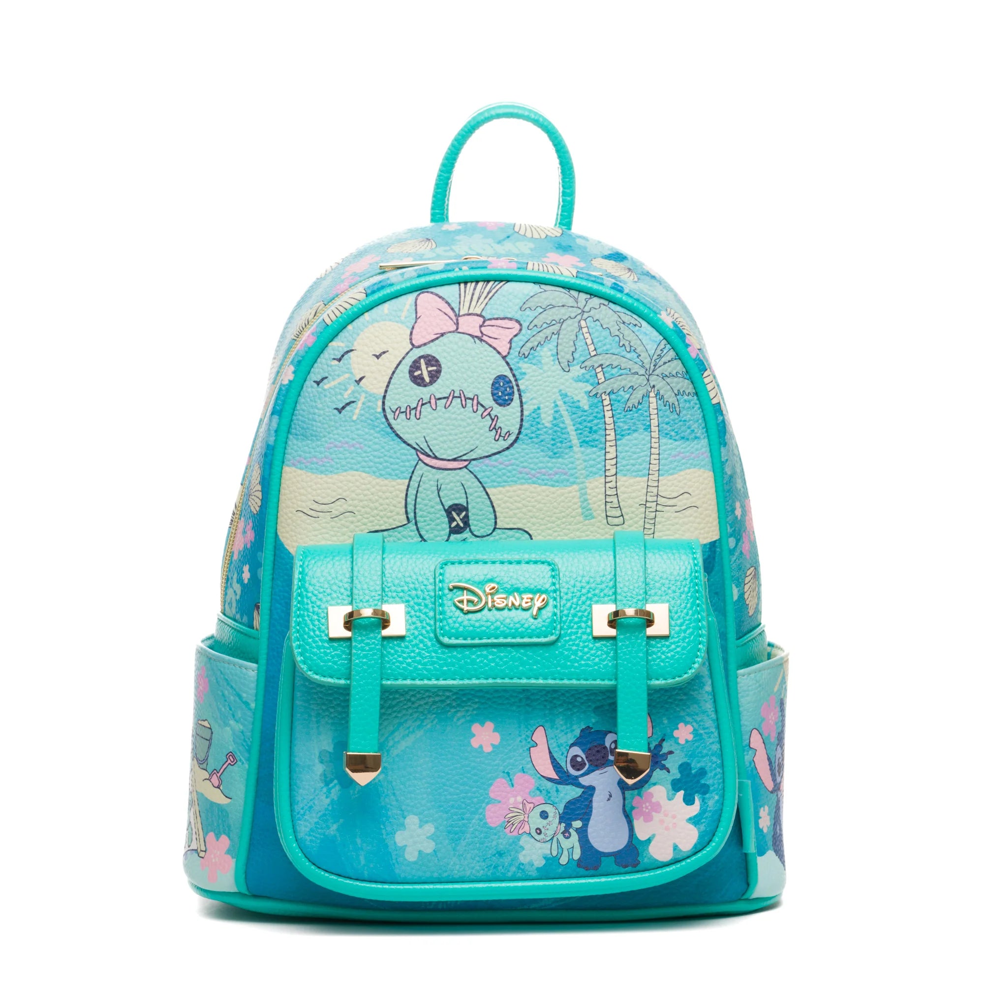 Disney Lilo & Stitch Scrump Mini Backpack – Faux Leather Luxury Vegan Travel Bag for Women & Teens