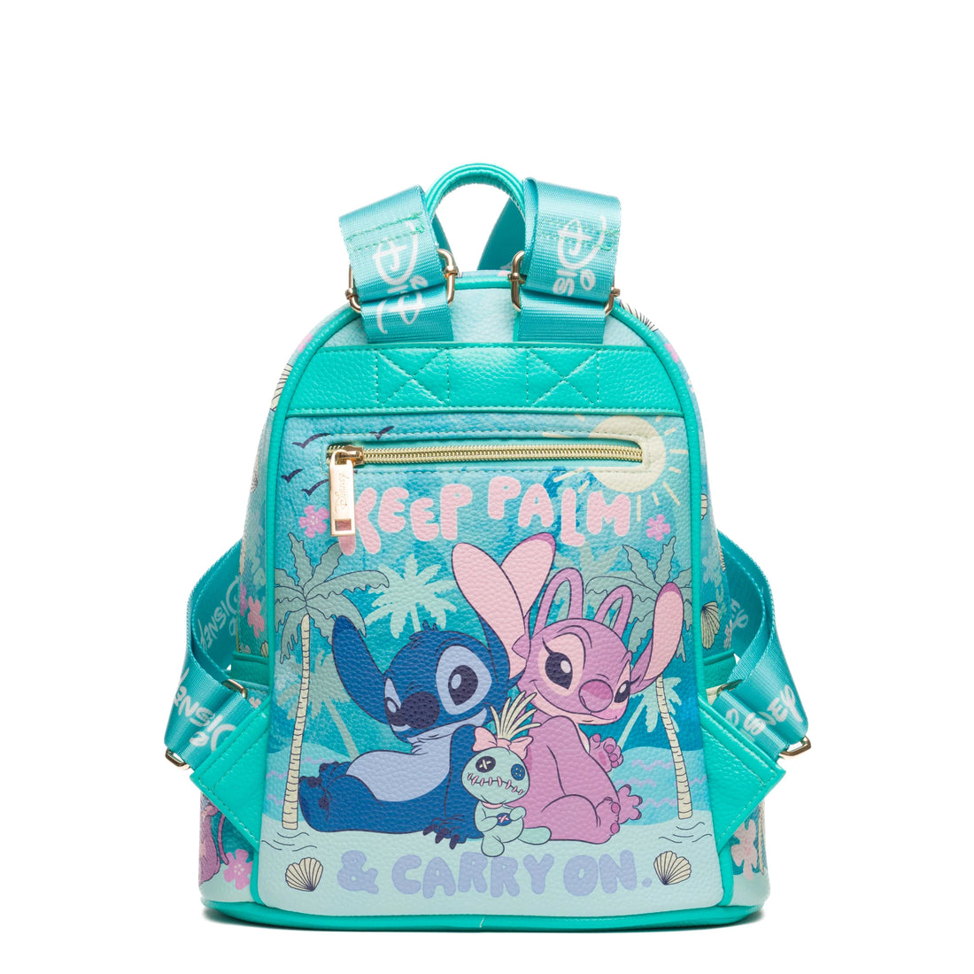 Disney Lilo & Stitch Scrump Mini Backpack – Faux Leather Luxury Vegan Travel Bag for Women & Teens