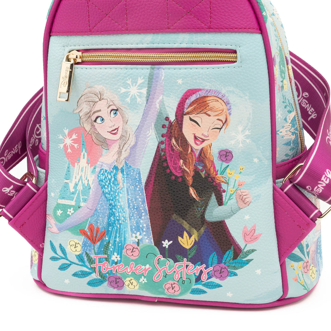 Disney Frozen Mini Backpack – Anna & Elsa Faux Leather Bag | Limited Edition Adult & Girls Disney Backpack
