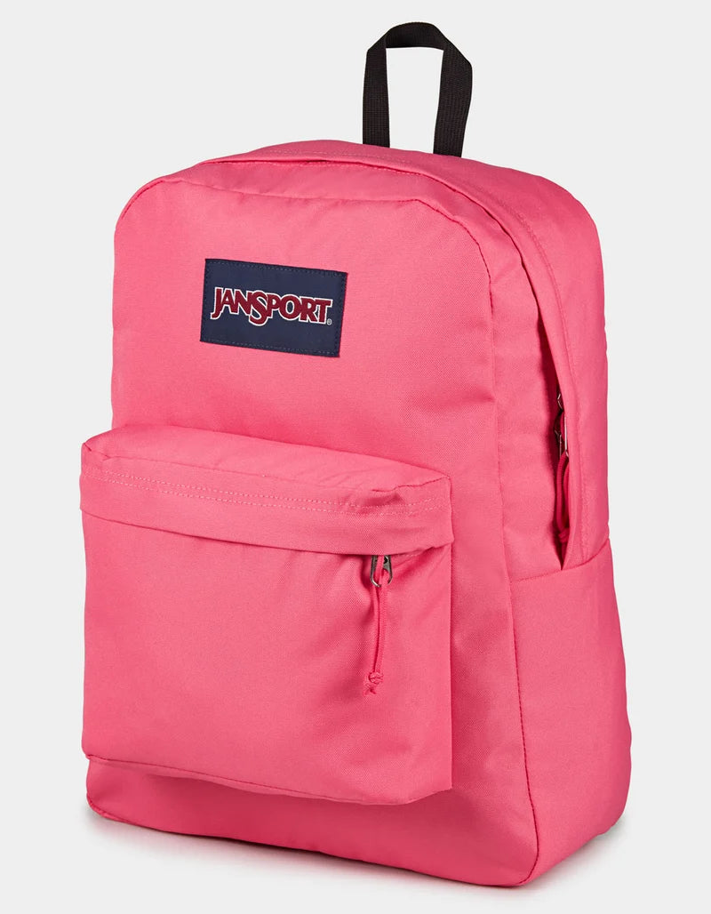 JanSport SuperBreak Backpack Posh Pink | Cute School Backpack with 15" Laptop Sleeve | Travel Backpack for Women, Girls & Kids