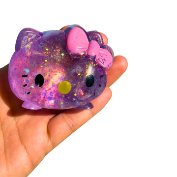 Hello Kitty Clear Glitter Squishy Toy – Kawaii Taba Squishy Sensory Fidget Toy