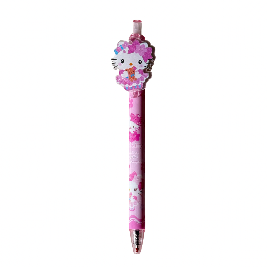Sanrio Sakura Gel Pen 0.5mm – Cute Kawaii Hello Kitty Stationery, Girly Aesthetic Office Pen
