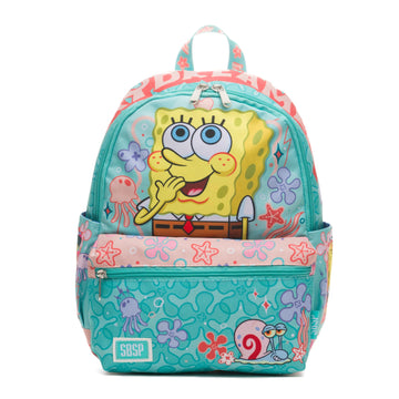 SpongeBob SquarePants Mini Backpack – Lightweight Everyday Nylon Travel Backpack, Nickelodeon School Bag for Women, Kids & Fans