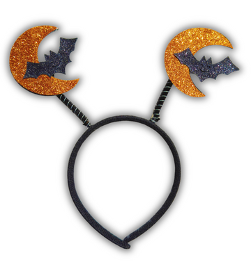 Glitter Moon Bat Halloween Headband Costume Accessory, Decorations & Photo Prop