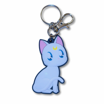 Official Sailor Moon Artemis Cat Keychain – Rubber Anime Character Keychain for Bags & Backpacks