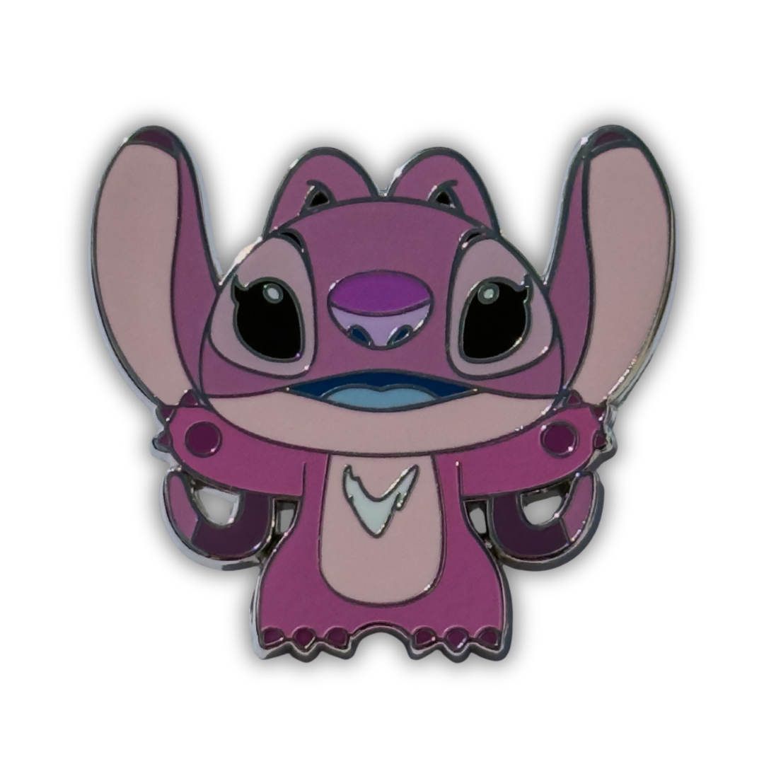 Angel Stitch Pink Enamel Pin – Official Disney Lilo and Stitch Pin | Monogram Licensed Disney Pins Trading