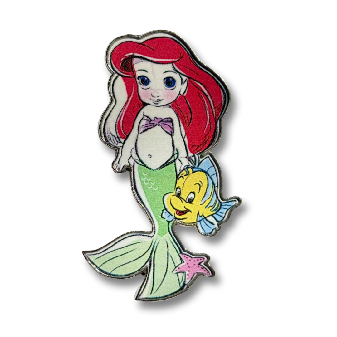 Disneyland Paris Baby Little Mermaid Pin with Flounder – Animators Collection | Disney Little Mermaid Pin, Disney Pins, Disney Paris Pin Trading