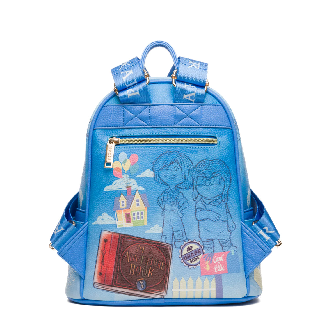 Disney UP Movie Mini Backpack – Faux Leather Carl & Ellie House Bag | Pixar Small Travel Backpack for Women, Girls, & Collectors