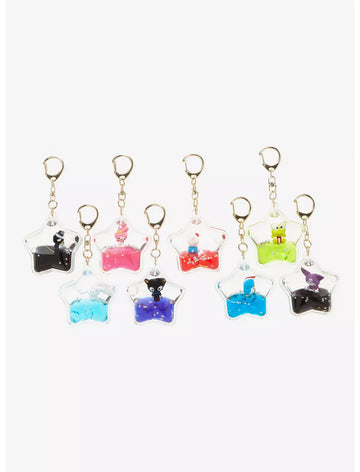 Hello Kitty & Friends Star Confetti Bag Charm Keychain – Sanrio Kawaii Purse & Backpack Charm
