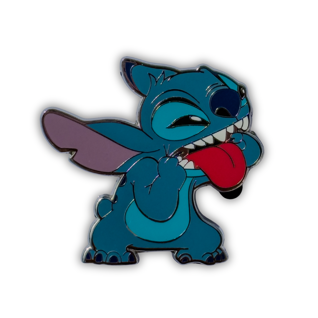 Disney Paris Stitch Tongue Sticking Out Pin – Official Lilo and Stitch Enamel Pin | Disney Pins Trading