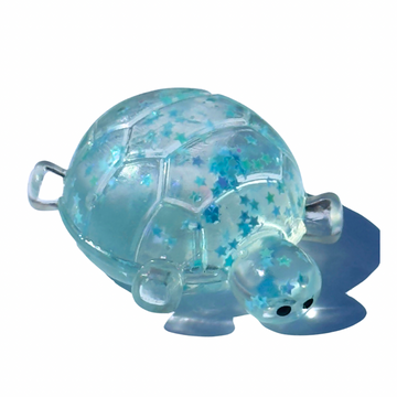 Clear Turtle Squishy Toy with Star Confetti – Sensory Fidget Toy, Cute Taba Squishy