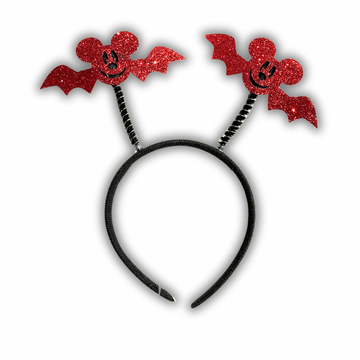 Disney Mickey Bat Glitter Halloween Headband – Cute Disney Halloween Costume & Party Accessory for Adults & Kids