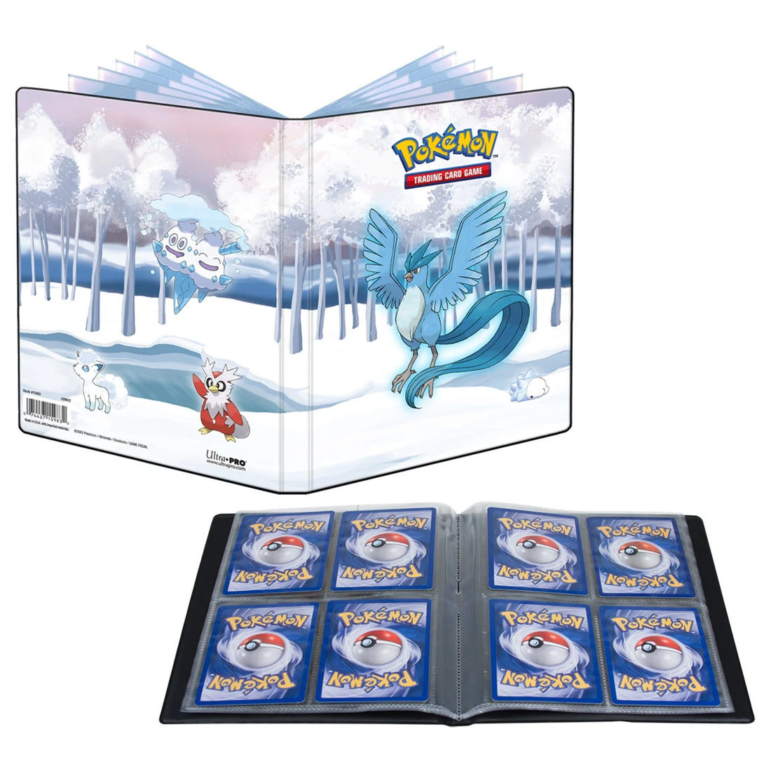 Pokémon Frosted Forest 9-Pocket Trading Card Binder – Articuno, Alolan Vulpix, Vanilluxe, Delibird & Snom