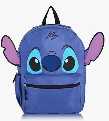 Disney Stitch 16" Backpack for Kids – Lilo & Stitch School Bag with 3D Ears, Durable Nylon, and Padded Straps