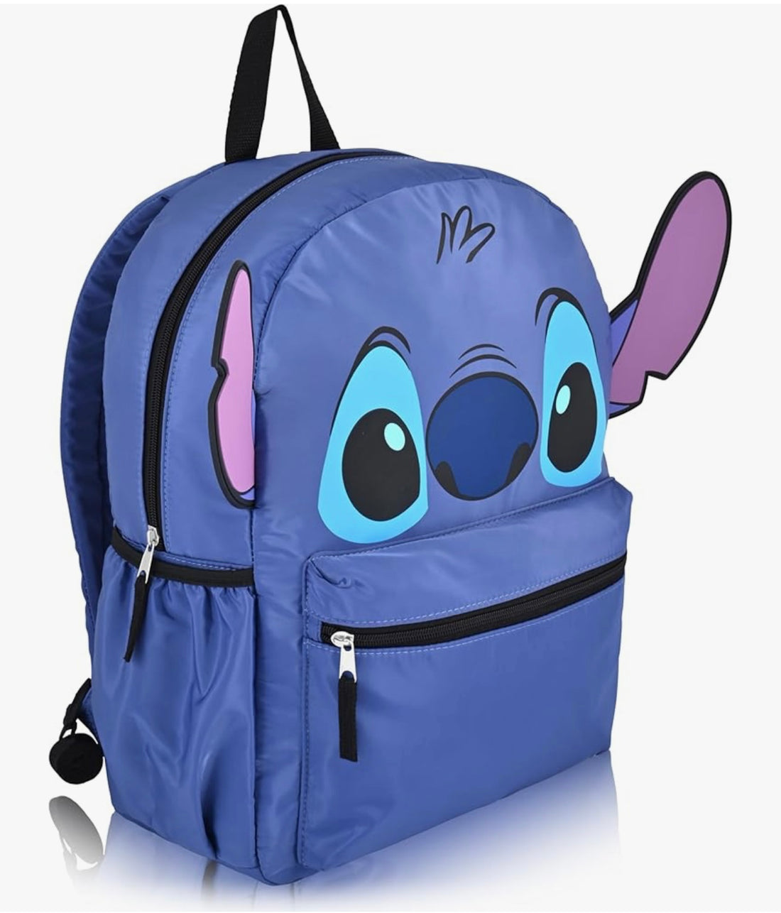 Disney Stitch 16" Backpack for Kids – Lilo & Stitch School Bag with 3D Ears, Durable Nylon, and Padded Straps