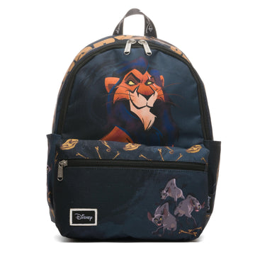 Disney Villains Scar Mini Backpack – The Lion King Nylon Bag with Adjustable Straps, Durable Lightweight Travel Backpack