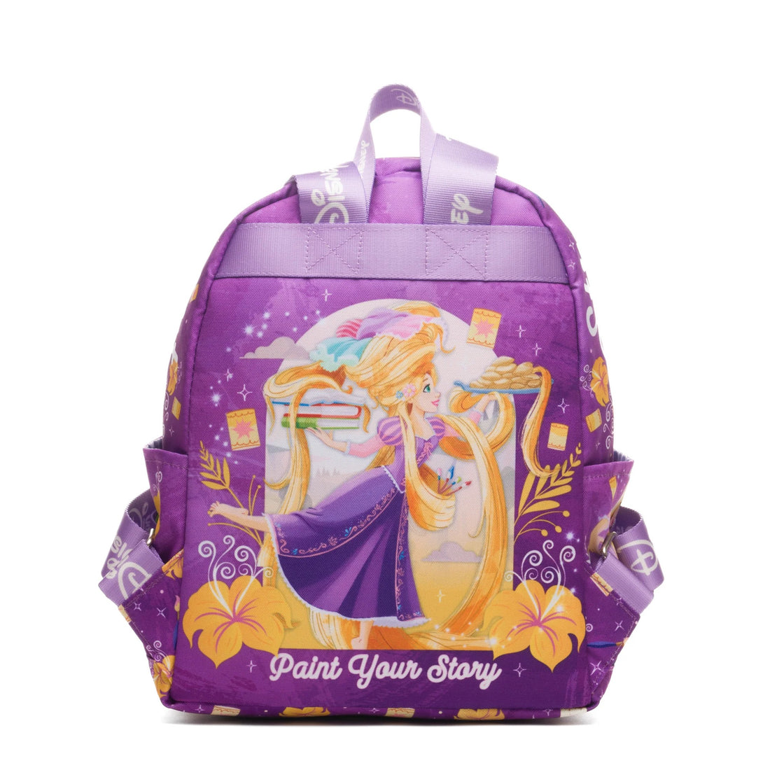 Disney Tangled Rapunzel Mini Backpack – Purple Nylon Bag with Adjustable Straps, Pascal & Princess