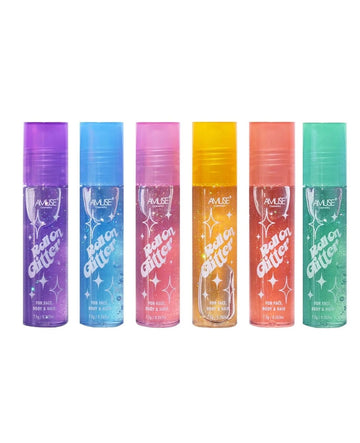 Amuse Roll on Shimmer Face and Body Fruit Scented Summer Glitter Roller