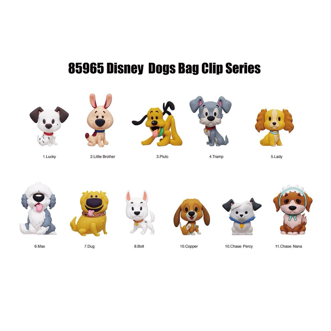 Disney Dogs 3D Foam Figural Clip Blind Bag | Cute Bag Charms & Backpack Keychains