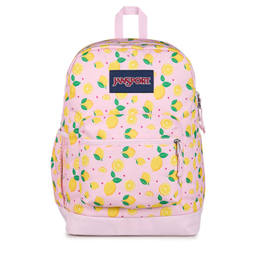 JanSport Cross Town Plus Backpack Pink Lemon Print | 15" Laptop School Backpack
