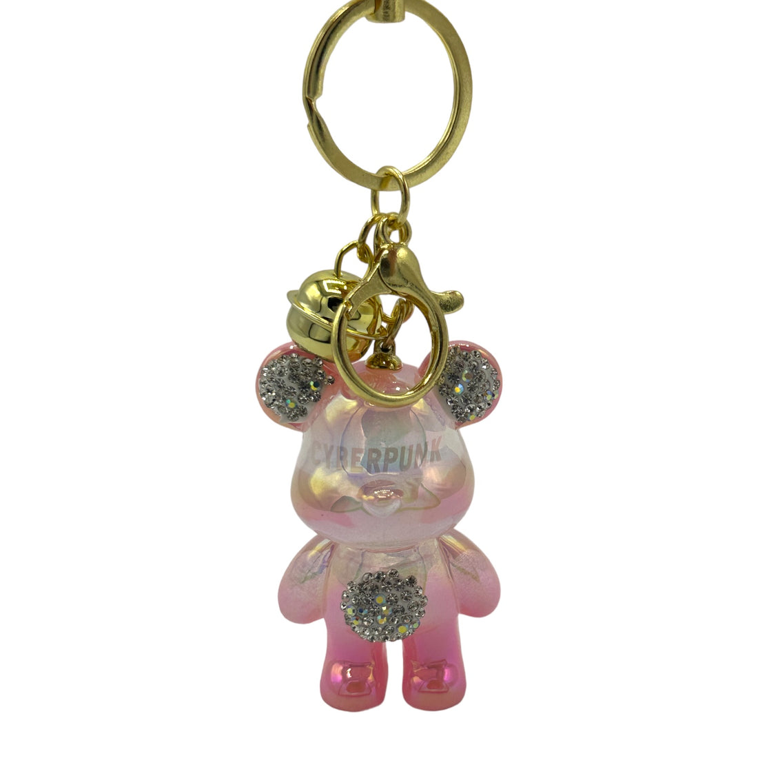 CyberPunk Ombre Rhinestone Teddy Bear Keychain