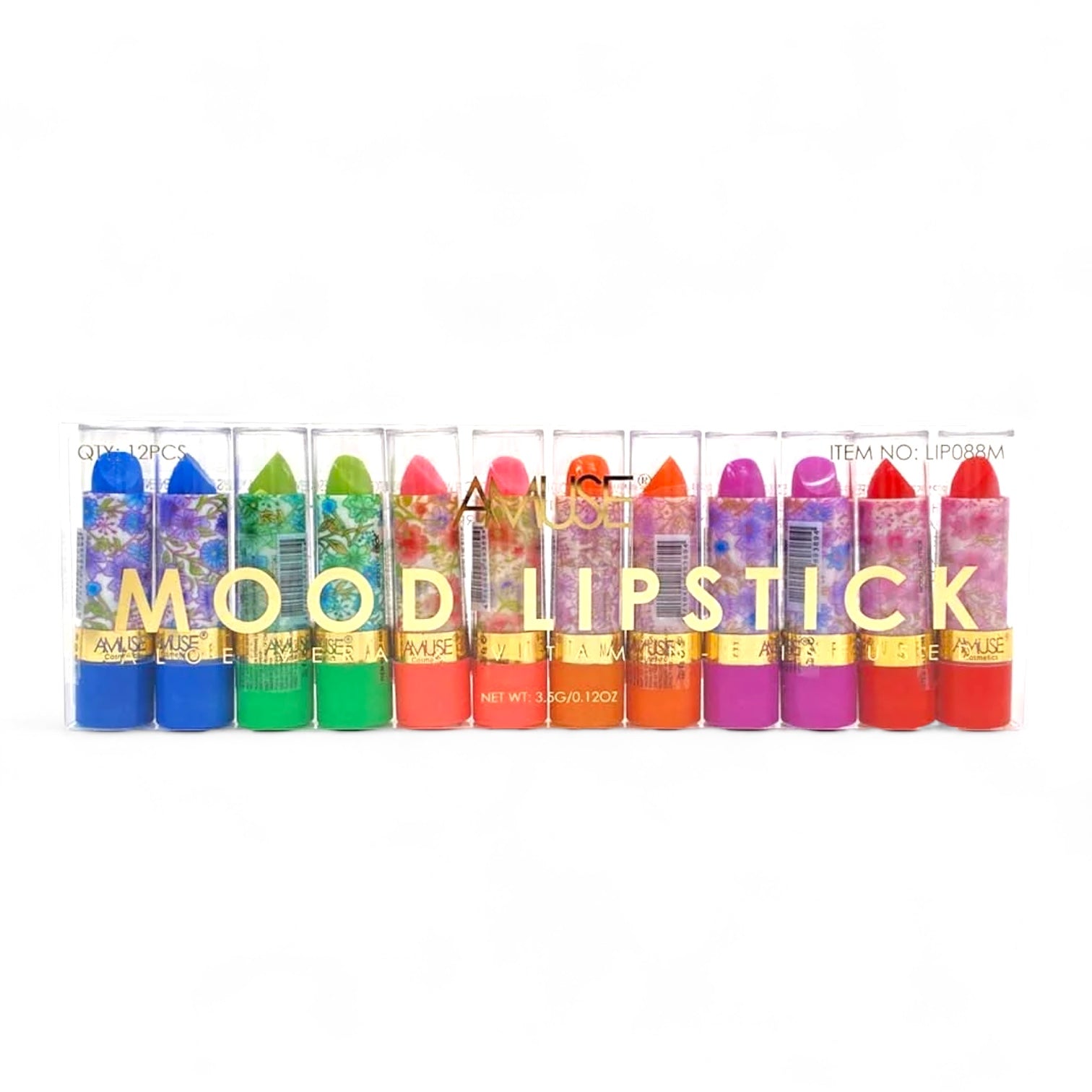 Amuse Beauty Cosmetics Mood Color Changing Hydrating 12 Lipstick Gift Set